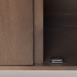 Lillie Medium Brown Wood 4 Door Tray Top Sideboard