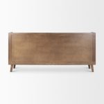 Lillie Medium Brown Wood 4 Door Tray Top Sideboard