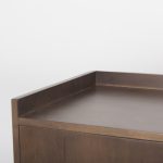 Lillie Medium Brown Wood 4 Door Tray Top Sideboard