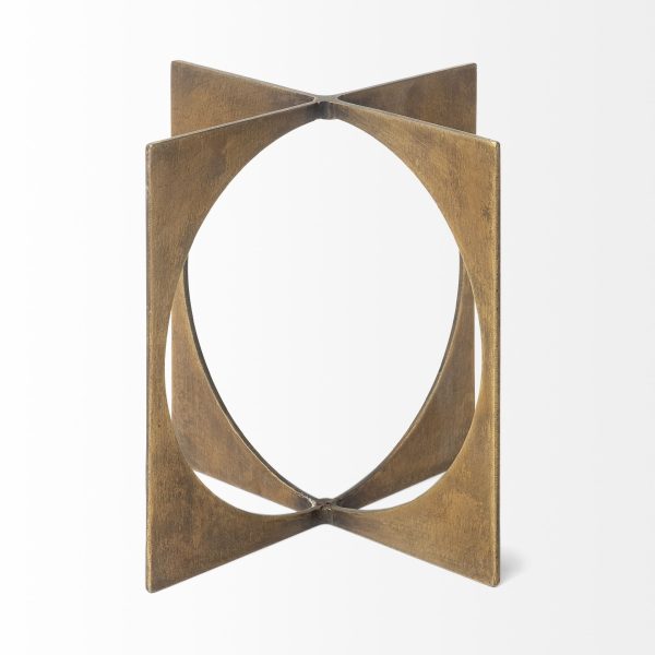 Lima I Small 6L x 6W Gold Geometric Decorative Object 2