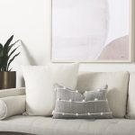 Linda 13 x 21 Navy And Cream With White Detail Decorative Pillow Cover