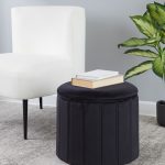 Lindsey 17-Inch Black Velvet Contemporary Folding Storage Ottoman 11 Lindsey 17-Inch Black Velvet Contemporary Folding Storage Ottoman