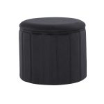 Lindsey 17-Inch Black Velvet Contemporary Folding Storage Ottoman 13 Lindsey 17-Inch Black Velvet Contemporary Folding Storage Ottoman