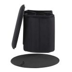 Lindsey 17-Inch Black Velvet Contemporary Folding Storage Ottoman 16 Lindsey 17-Inch Black Velvet Contemporary Folding Storage Ottoman