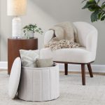 Lindsey 17-Inch Cream Contemporary Folding Storage Ottoman 13 Lindsey 17-Inch Cream Contemporary Folding Storage Ottoman