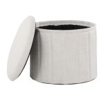 Lindsey 17-Inch Cream Contemporary Folding Storage Ottoman 16 Lindsey 17-Inch Cream Contemporary Folding Storage Ottoman