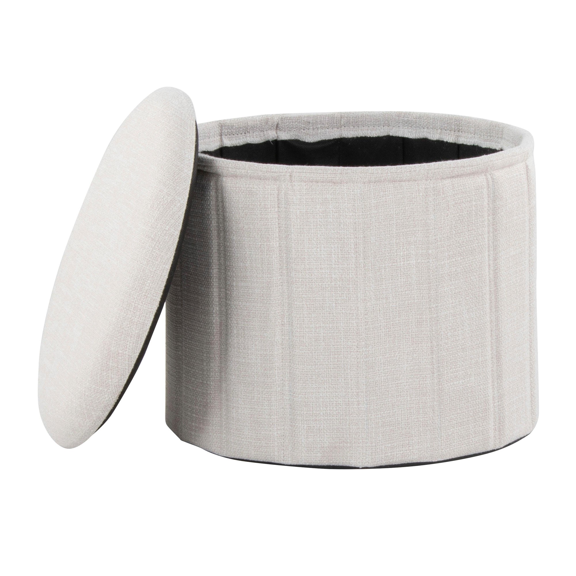 Lindsey 17-Inch Cream Contemporary Folding Storage Ottoman 6 Lindsey 17-Inch Cream Contemporary Folding Storage Ottoman - Image 6