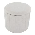 Lindsey 17-Inch Cream Contemporary Folding Storage Ottoman 17 Lindsey 17-Inch Cream Contemporary Folding Storage Ottoman