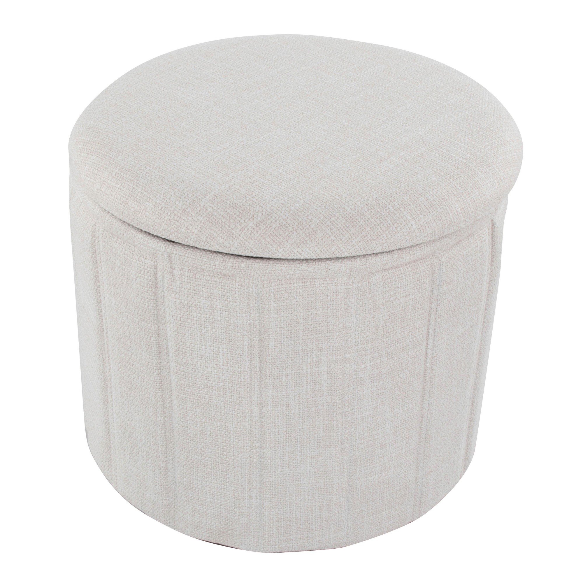 Lindsey 17-Inch Cream Contemporary Folding Storage Ottoman 7 Lindsey 17-Inch Cream Contemporary Folding Storage Ottoman - Image 7