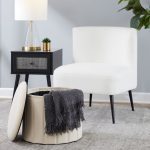 Lindsey 17-Inch Cream Velvet Contemporary Folding Storage Ottoman 11 Lindsey 17-Inch Cream Velvet Contemporary Folding Storage Ottoman