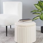 Lindsey 17-Inch Cream Velvet Contemporary Folding Storage Ottoman 14 Lindsey 17-Inch Cream Velvet Contemporary Folding Storage Ottoman