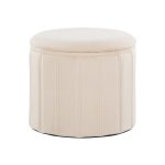 Lindsey 17-Inch Cream Velvet Contemporary Folding Storage Ottoman 15 Lindsey 17-Inch Cream Velvet Contemporary Folding Storage Ottoman