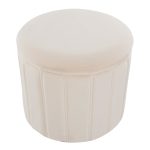 Lindsey 17-Inch Cream Velvet Contemporary Folding Storage Ottoman 17 Lindsey 17-Inch Cream Velvet Contemporary Folding Storage Ottoman