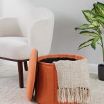 Lindsey 17-Inch Orange Contemporary Folding Storage Ottoman 11 Lindsey 17-Inch Orange Contemporary Folding Storage Ottoman