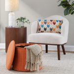 Lindsey 17-Inch Orange Contemporary Folding Storage Ottoman 13 Lindsey 17-Inch Orange Contemporary Folding Storage Ottoman