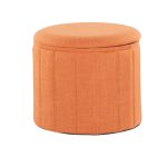Lindsey 17-Inch Orange Contemporary Folding Storage Ottoman 15 Lindsey 17-Inch Orange Contemporary Folding Storage Ottoman