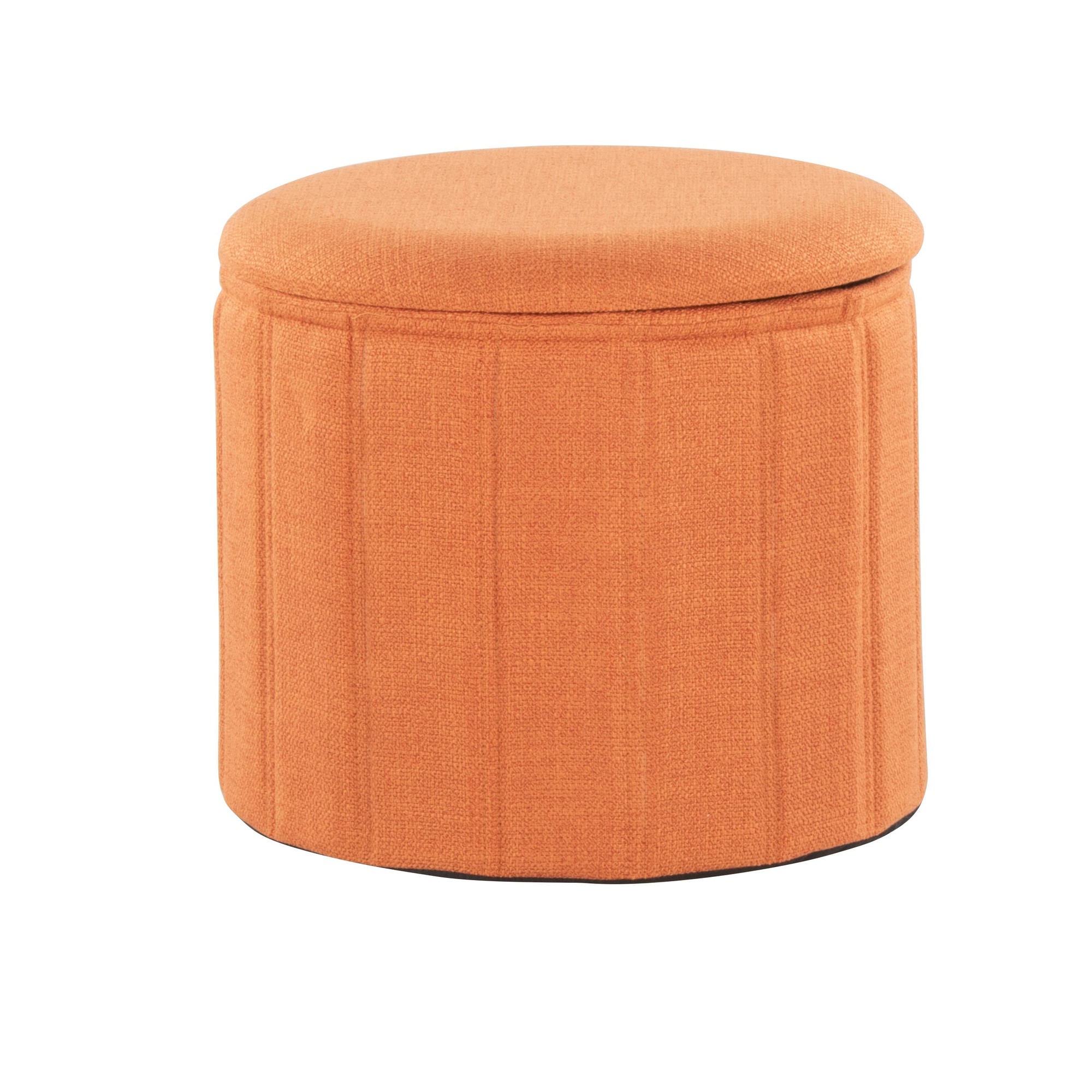 Lindsey 17-Inch Orange Contemporary Folding Storage Ottoman 5 Lindsey 17-Inch Orange Contemporary Folding Storage Ottoman - Image 5