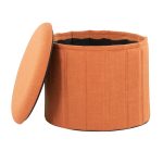 Lindsey 17-Inch Orange Contemporary Folding Storage Ottoman 16 Lindsey 17-Inch Orange Contemporary Folding Storage Ottoman