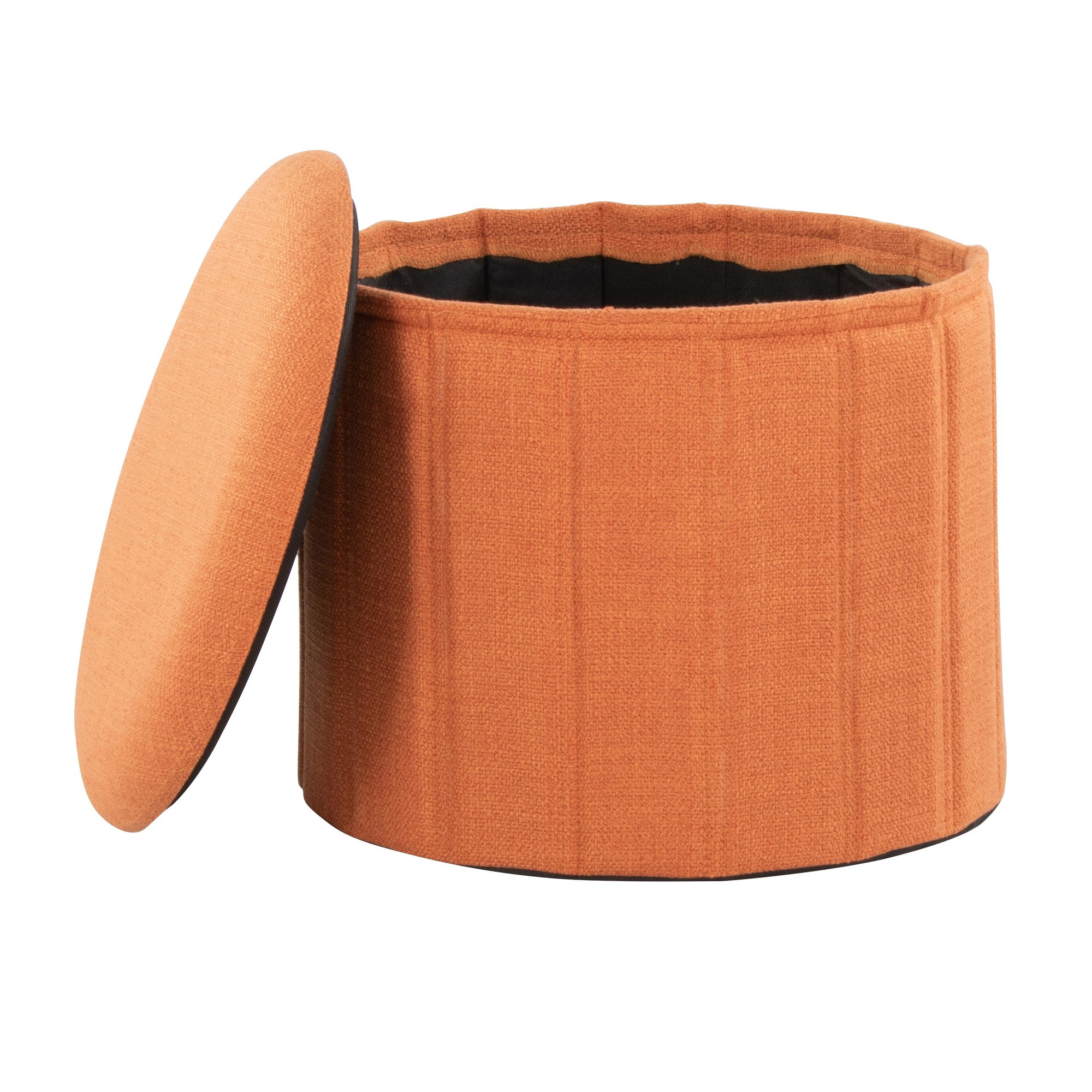 Lindsey 17-Inch Orange Contemporary Folding Storage Ottoman 6 Lindsey 17-Inch Orange Contemporary Folding Storage Ottoman - Image 6