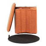 Lindsey 17-Inch Orange Contemporary Folding Storage Ottoman 18 Lindsey 17-Inch Orange Contemporary Folding Storage Ottoman