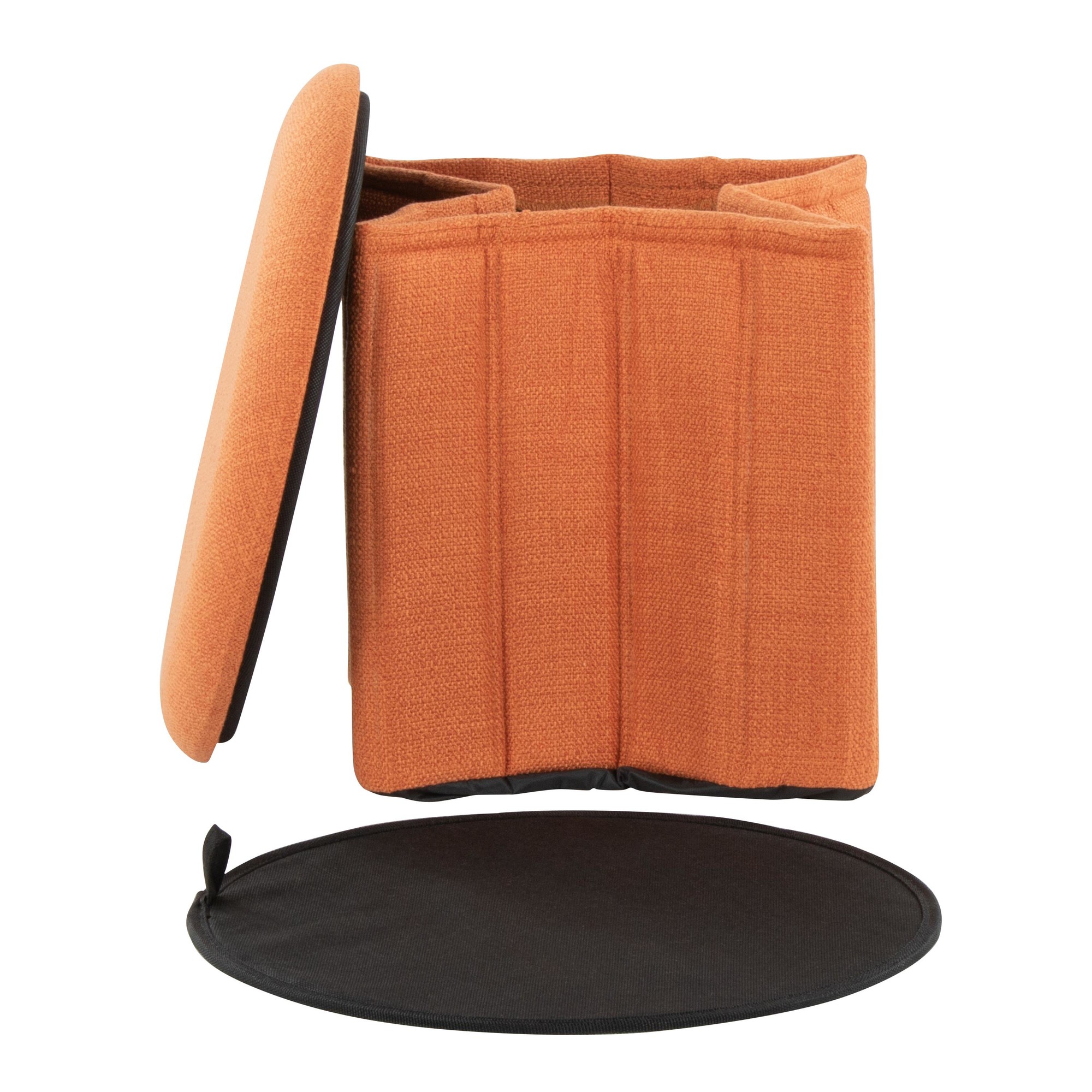 Lindsey 17-Inch Orange Contemporary Folding Storage Ottoman 8 Lindsey 17-Inch Orange Contemporary Folding Storage Ottoman - Image 8