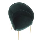 Lindsey Gold and Green Velvet Contemporary Accent Chair 23 Lindsey Gold and Green Velvet Contemporary Accent Chair