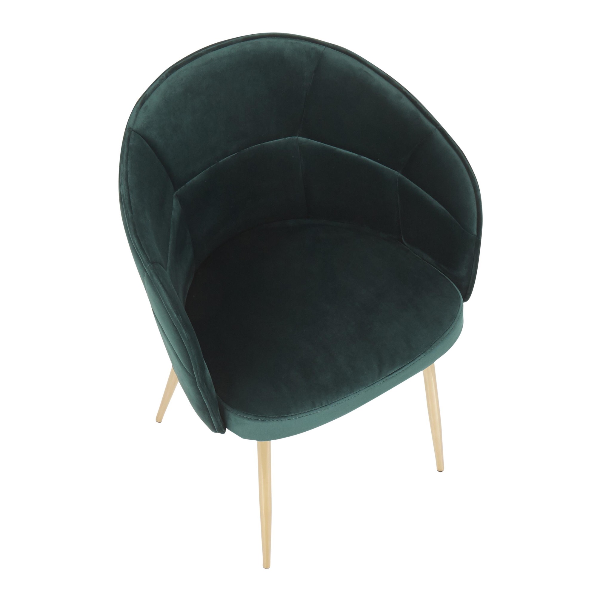 Lindsey Gold and Green Velvet Contemporary Accent Chair 11 Lindsey Gold and Green Velvet Contemporary Accent Chair - Image 11