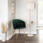 Lindsey Gold and Green Velvet Contemporary Accent Chair 13 Lindsey Gold and Green Velvet Contemporary Accent Chair