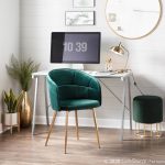 Lindsey Gold and Green Velvet Contemporary Accent Chair 15 Lindsey Gold and Green Velvet Contemporary Accent Chair