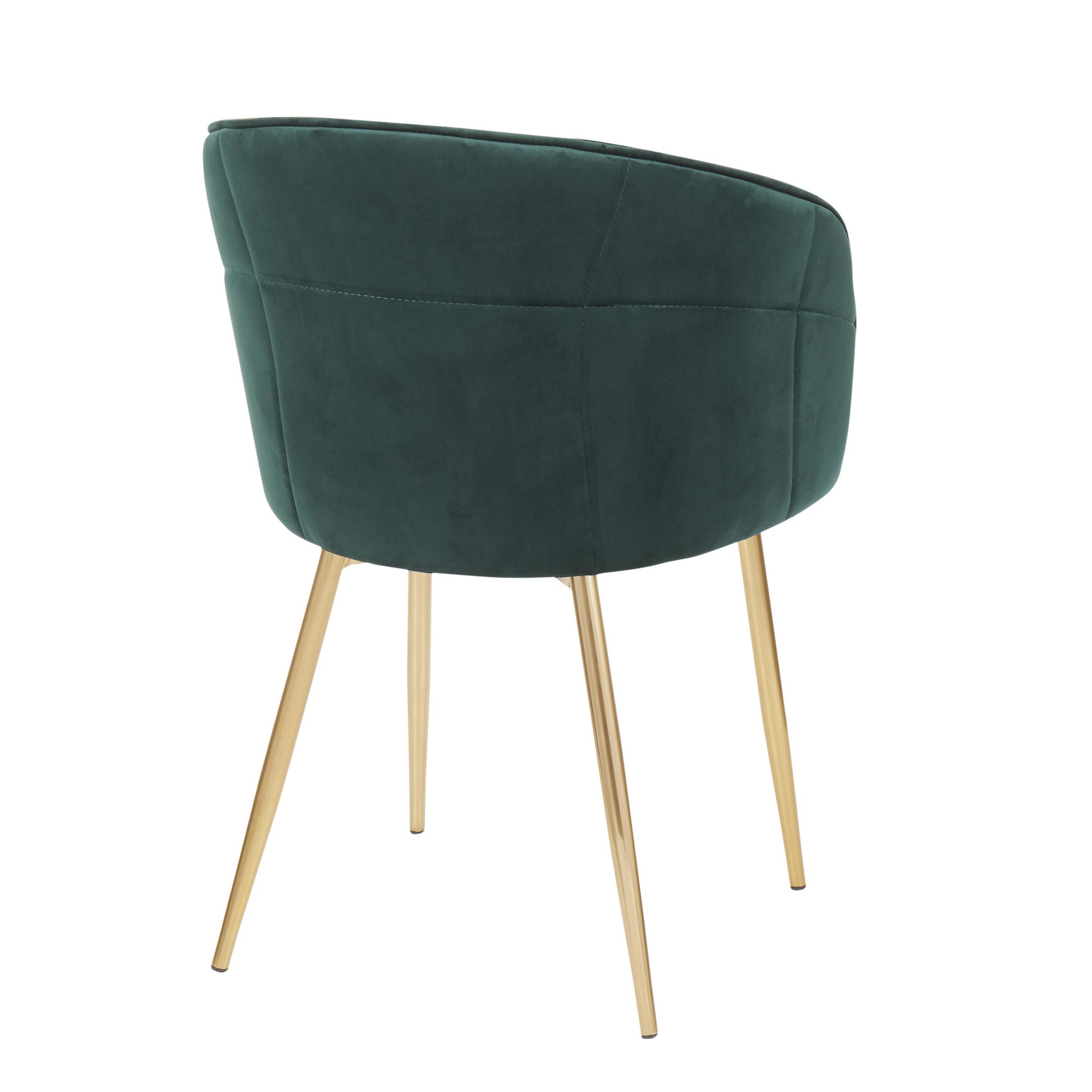 Lindsey Gold and Green Velvet Contemporary Accent Chair 8 Lindsey Gold and Green Velvet Contemporary Accent Chair - Image 8