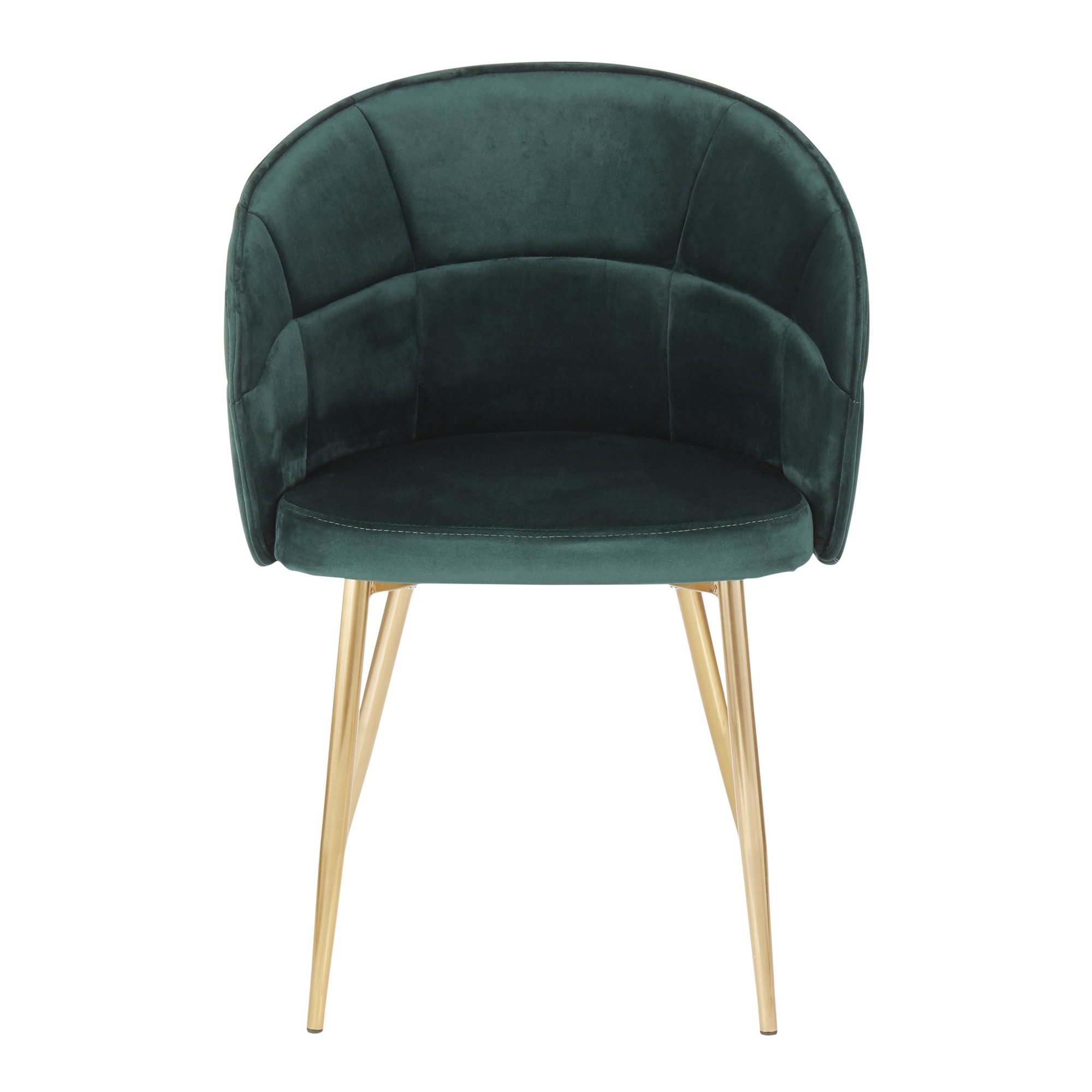 Lindsey Gold and Green Velvet Contemporary Accent Chair 10 Lindsey Gold and Green Velvet Contemporary Accent Chair - Image 10