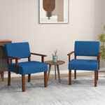 Mid-Century Linen Accent Chair with Ergonomic Backrest and Armrests 13 Mid-Century Linen Accent Chair with Ergonomic Backrest and Armrests