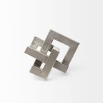 Link Small Silver Metal Sculpture Decorative Object