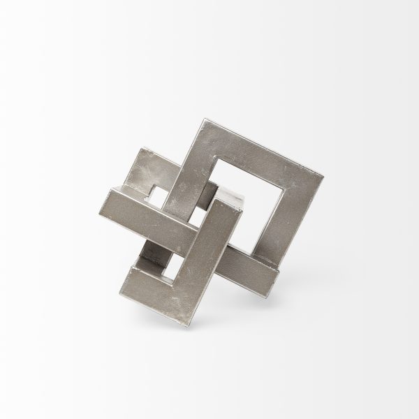 Link Small Silver Metal Sculpture Decorative Object 2
