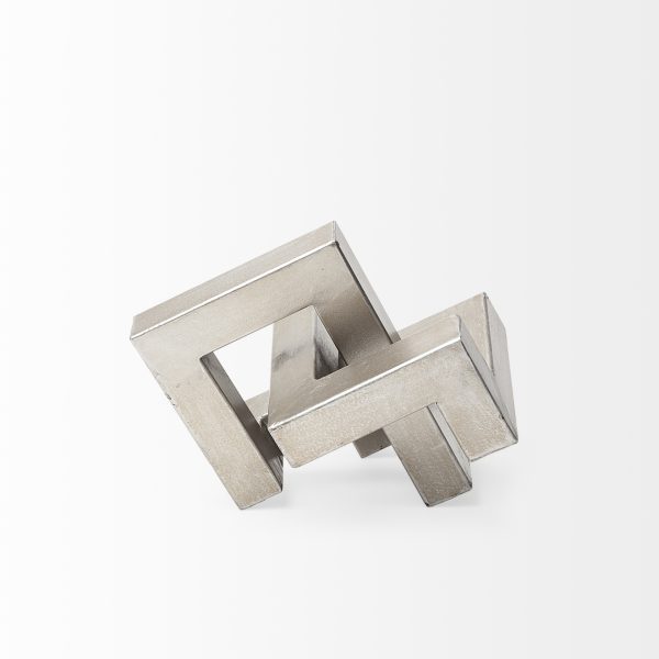 Link Small Silver Metal Sculpture Decorative Object 4