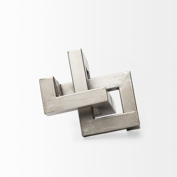 Link Small Silver Metal Sculpture Decorative Object 5