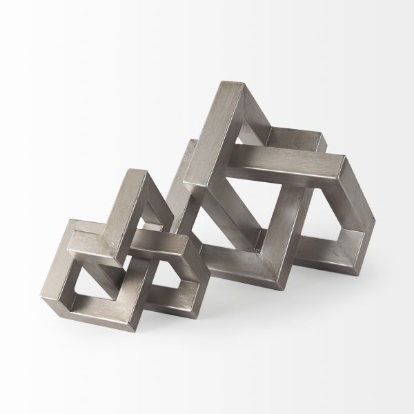 Link Small Silver Metal Sculpture Decorative Object 8