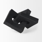 Linx Small Matte Black Resin Sculpture Decorative Object