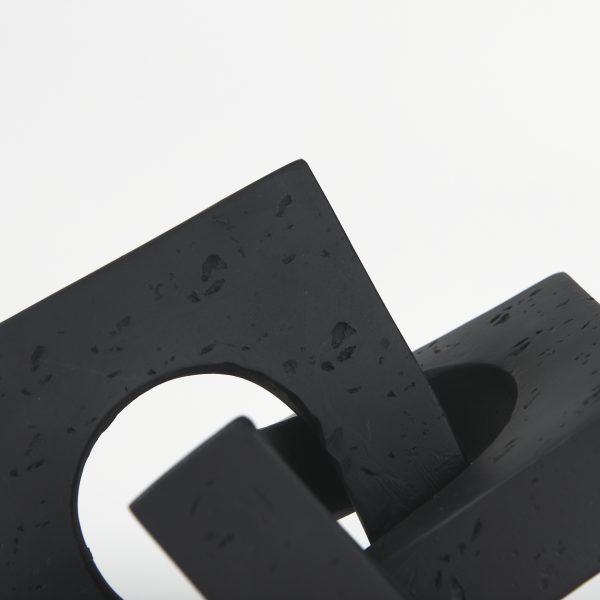Linx Small Matte Black Resin Sculpture Decorative Object 4