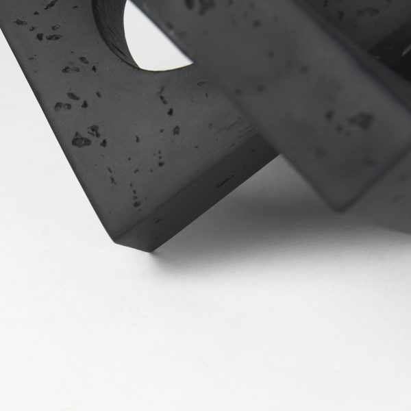 Linx Small Matte Black Resin Sculpture Decorative Object 6