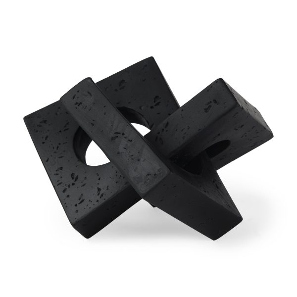 Linx Small Matte Black Resin Sculpture Decorative Object
