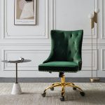 Lisa Green Velvet Tufted Swivel Nailhead Trim Task Chair 6 Lisa Green Velvet Tufted Swivel Nailhead Trim Task Chair