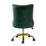 Lisa Green Velvet Tufted Swivel Nailhead Trim Task Chair 9 Lisa Green Velvet Tufted Swivel Nailhead Trim Task Chair