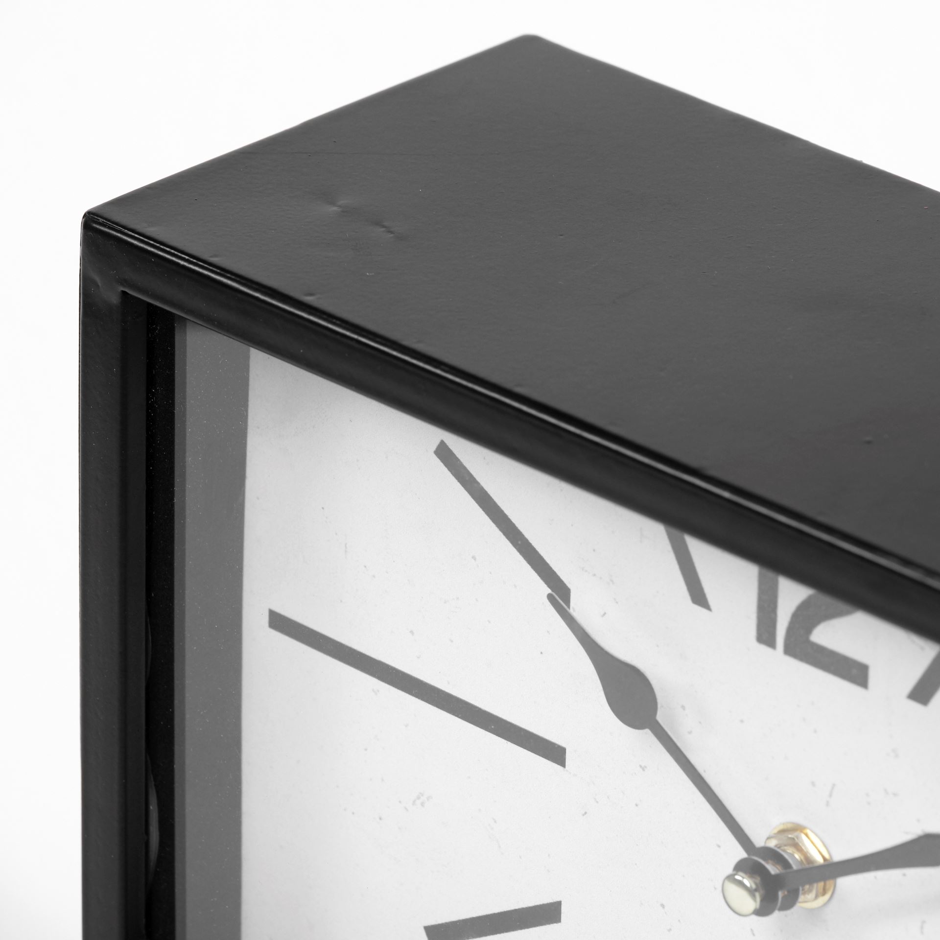 Lita Black Metal Rectangular Table Clock 9 Lita Black Metal Rectangular Table Clock - Image 9
