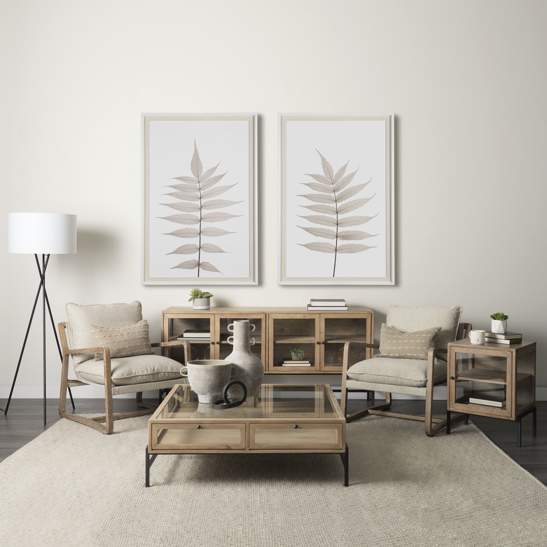 Lithe Leaves by Assaf Frank a Framed Art Print Matted under Glass 2 Lithe Leaves by Assaf Frank a Framed Art Print Matted under Glass - Image 2