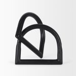 Locke Large Matte Black Metal Decorative Object