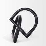 Locke Large Matte Black Metal Decorative Object