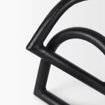 Locke Large Matte Black Metal Decorative Object