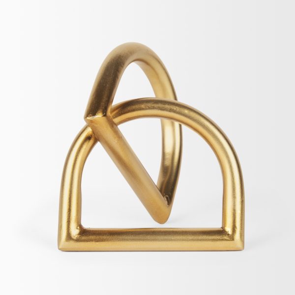Locke Small Matte Gold Metal Decorative Object 1
