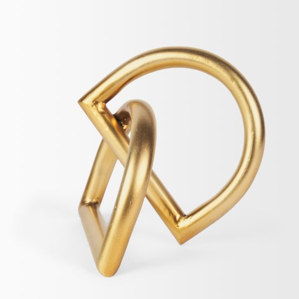 Locke Small Matte Gold Metal Decorative Object 2